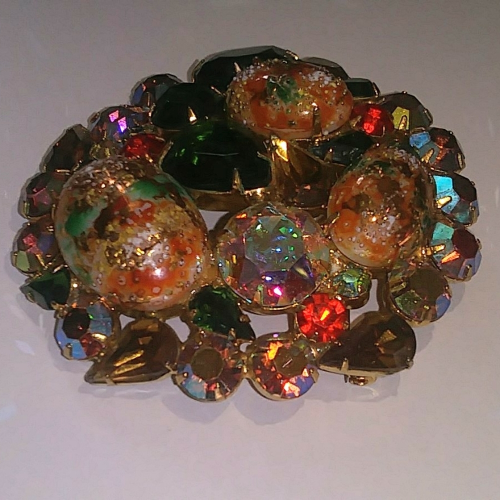 Juliana Easter Egg Rhinestone Brooch Book Piece